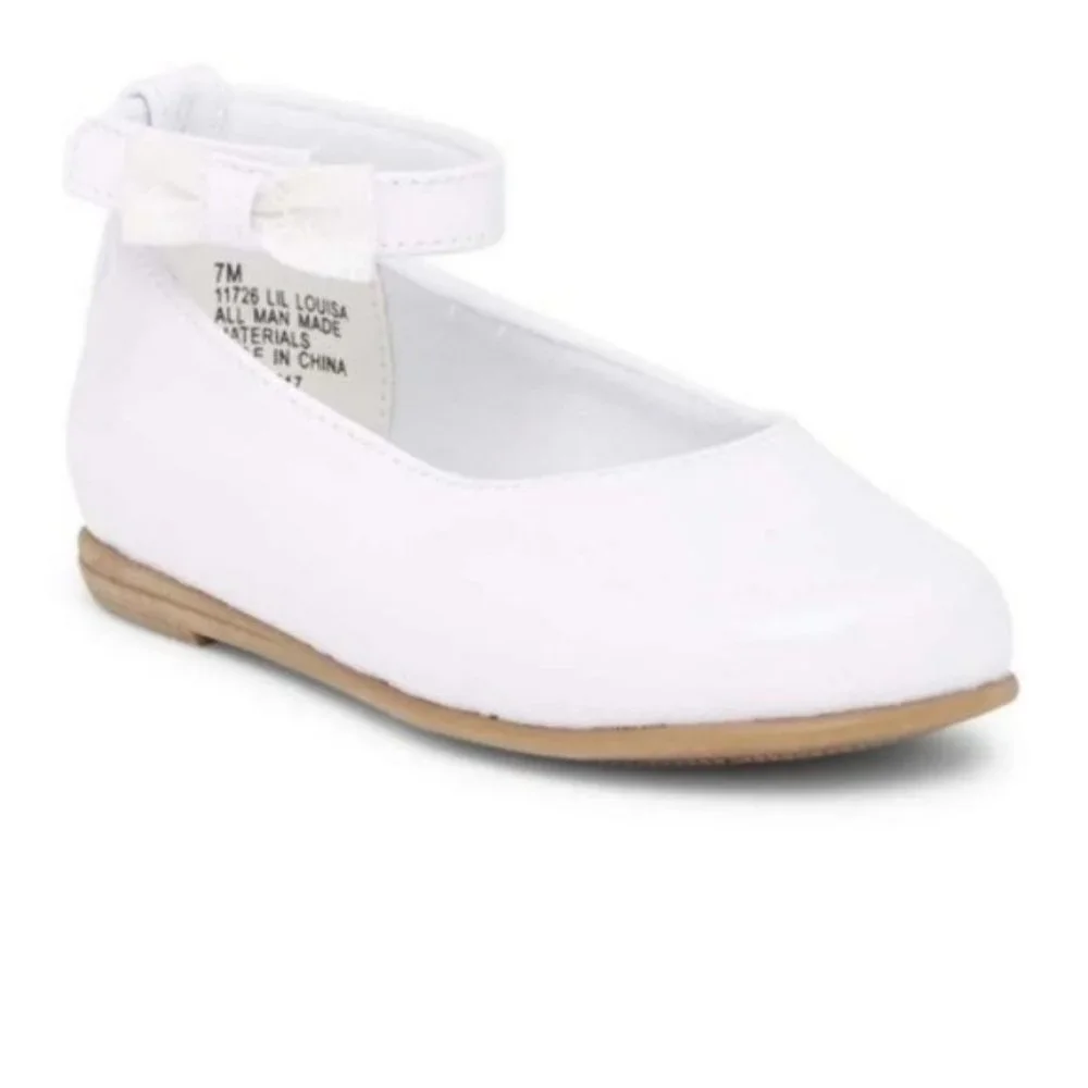 Rachel Shoes Lil Louisa White Patent Size 6M